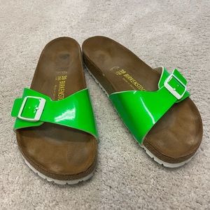 Size 39 neon green Madrid Birkenstock